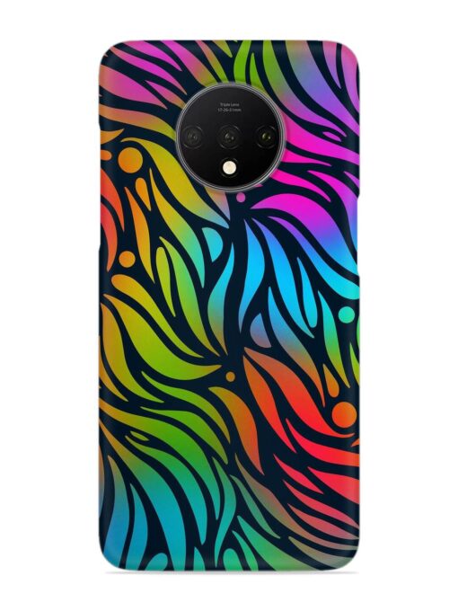 Abstract Leaf Design Snap Case for Oneplus 7T Zapvi