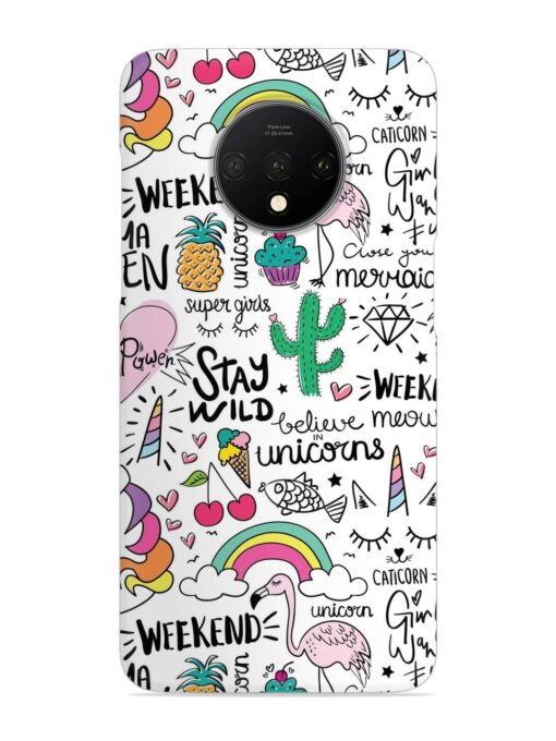 Unicorn Ice Cream Snap Case for Oneplus 7T Zapvi