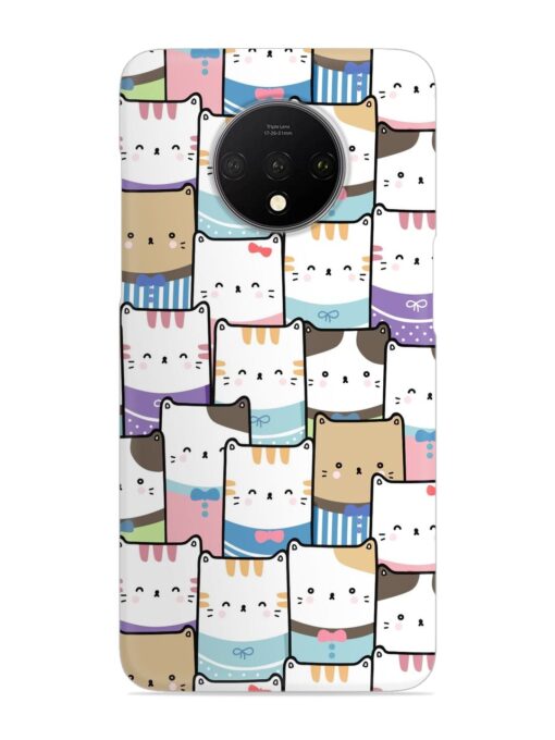 Cute Adorable Cat Snap Case for Oneplus 7T Zapvi