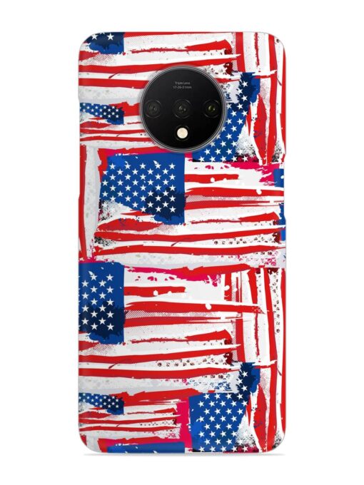 Usa Flag Seamless Snap Case for Oneplus 7T Zapvi