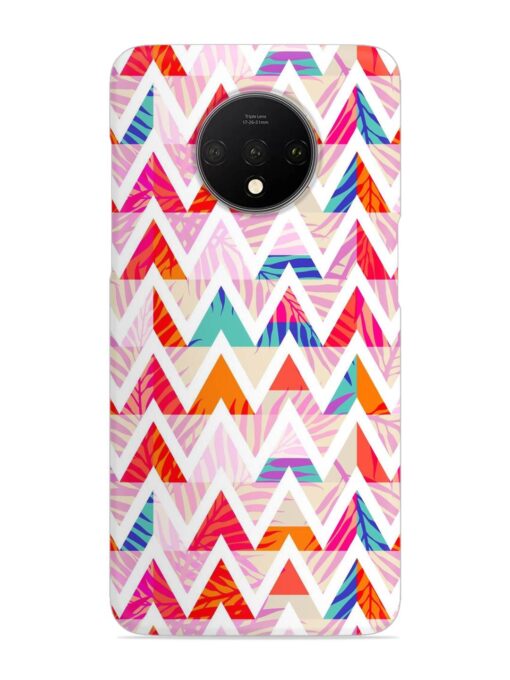 Abstract Triangle Background Snap Case for Oneplus 7T Zapvi