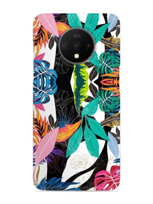 Floral Pattern Bright Snap Case for Oneplus 7T Zapvi