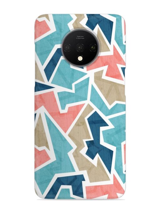 Vintage Geometric Triangle Snap Case for Oneplus 7T Zapvi