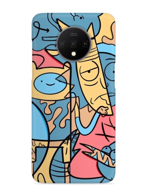 Silly Face Doodle Snap Case for Oneplus 7T Zapvi