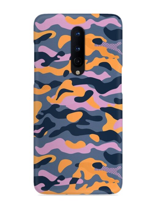 Camouflage Army Military English Orange Art Snap Case for Oneplus 8 Zapvi