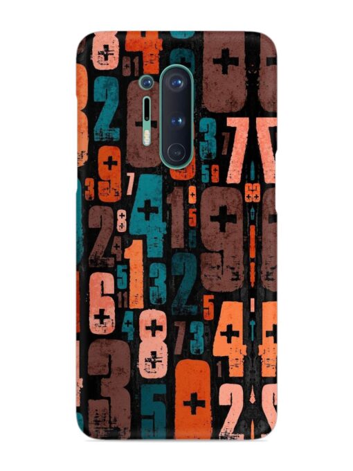 0 To 9 Art Snap Case for Oneplus 8 Pro Zapvi