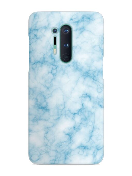 Blue White Natural Marble Snap Case for Oneplus 8 Pro Zapvi