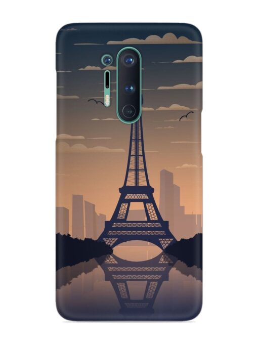 France Paris Eiffel Tower Gradient Snap Case for Oneplus 8 Pro Zapvi