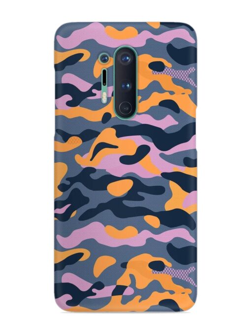 Camouflage Army Military English Orange Art Snap Case for Oneplus 8 Pro Zapvi