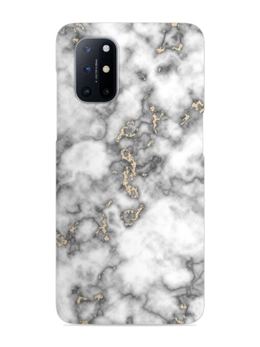 Gray And Gold Marble Snap Case for Oneplus 8T (5G) Zapvi