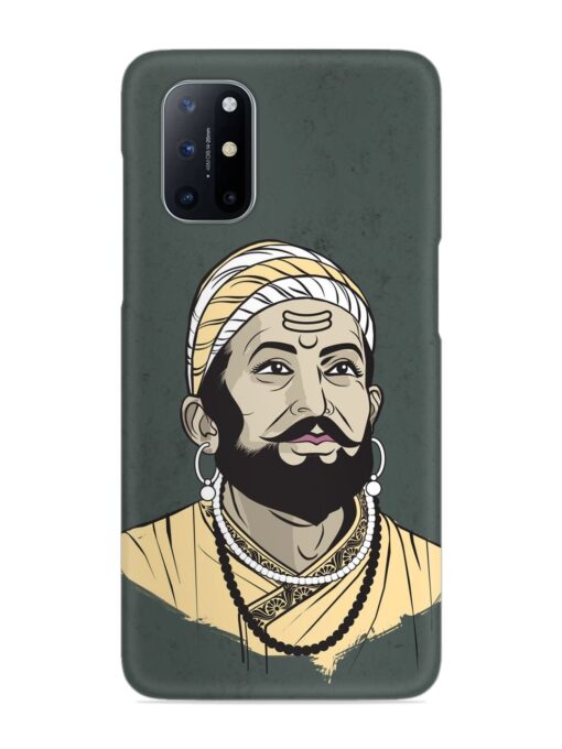 Shivaji Maharaj Vector Art Snap Case for Oneplus 8T (5G) Zapvi