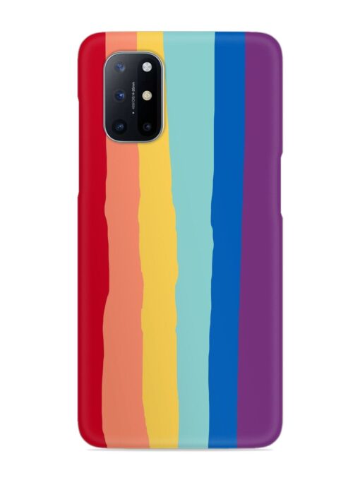 Rainbow Genuine Liquid Snap Case for Oneplus 8T (5G) Zapvi