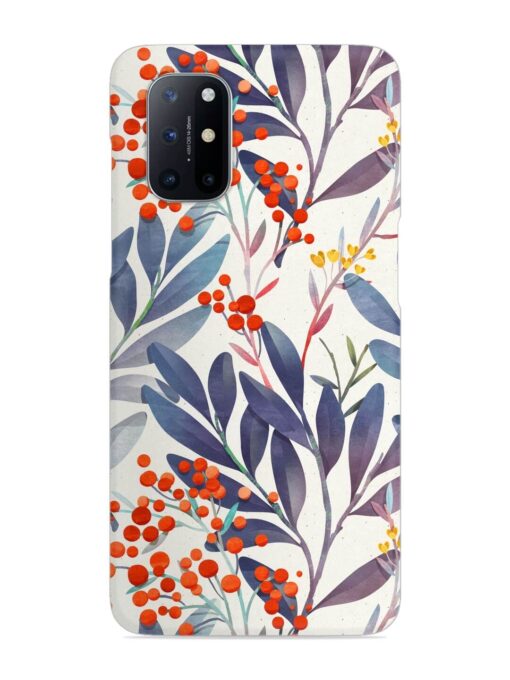 Seamless Floral Pattern Snap Case for Oneplus 8T (5G) Zapvi