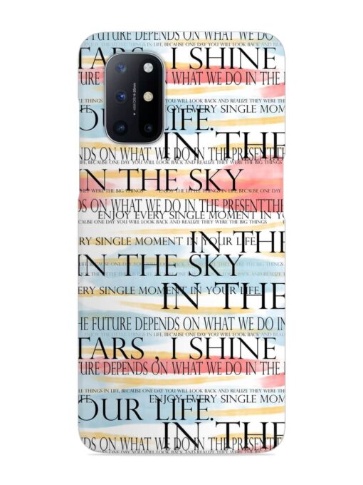 Seamless Slogans Pattern Snap Case for Oneplus 8T (5G) Zapvi