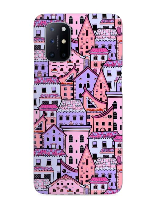 Seamless Pattern Houses Snap Case for Oneplus 8T (5G) Zapvi