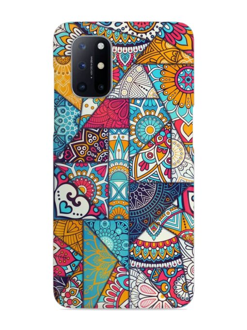 Patchwork Pattern Vintage Snap Case for Oneplus 8T (5G) Zapvi