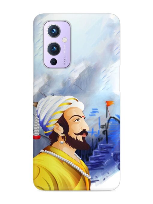 Shivaji Maharaj Color Paint Art Snap Case for Oneplus 9 (5G) Zapvi