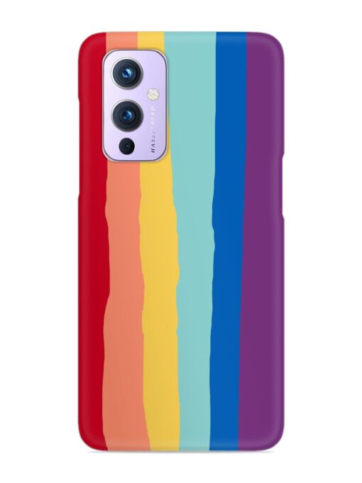 Rainbow Genuine Liquid Snap Case for Oneplus 9 (5G) Zapvi