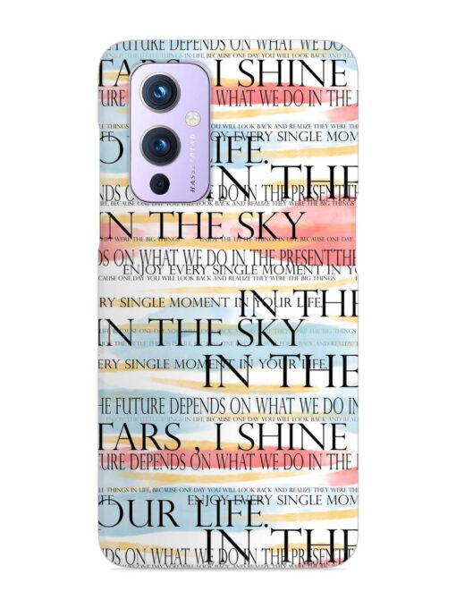 Seamless Slogans Pattern Snap Case for Oneplus 9 (5G) Zapvi