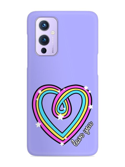 Colorful Rainbow Heart Snap Case for Oneplus 9 (5G) Zapvi