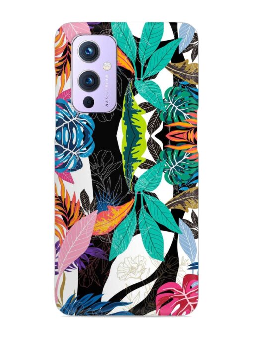 Floral Pattern Bright Snap Case for Oneplus 9 (5G) Zapvi