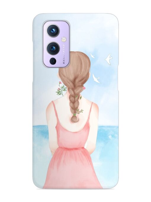 Watercolor Girl Vector Snap Case for Oneplus 9 (5G) Zapvi