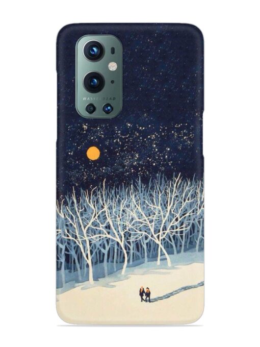 Full Moon Snowshoe Tour Snap Case for Oneplus 9 Pro (5G) Zapvi