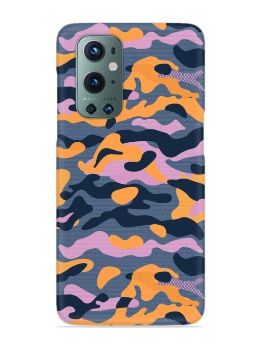 Camouflage Army Military English Orange Art Snap Case for Oneplus 9 Pro (5G) Zapvi