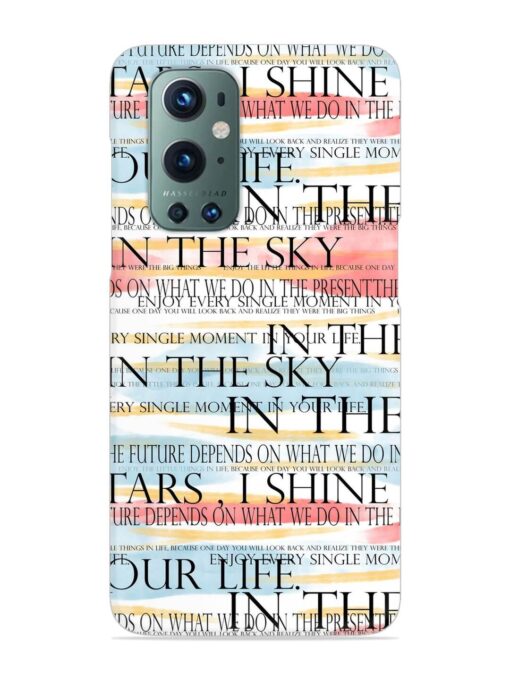 Seamless Slogans Pattern Snap Case for Oneplus 9 Pro (5G) Zapvi