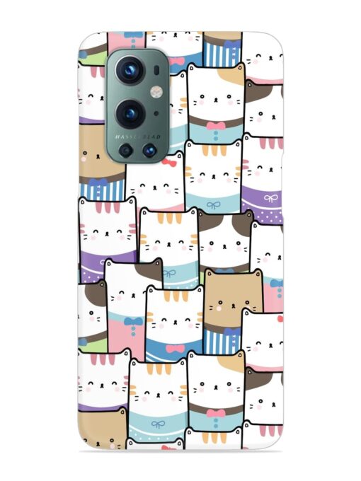 Cute Adorable Cat Snap Case for Oneplus 9 Pro (5G) Zapvi