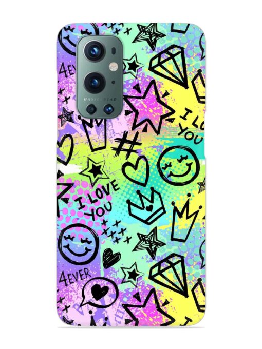 Bright Seamless Pattern Snap Case for Oneplus 9 Pro (5G) Zapvi