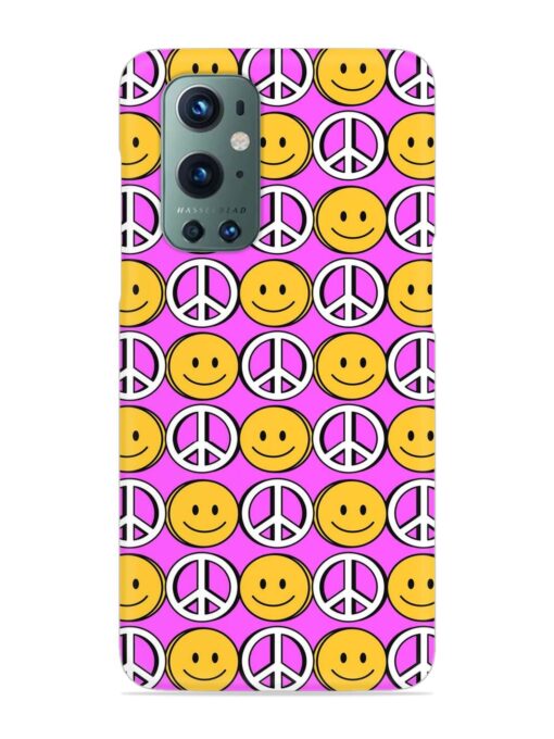 Smiley Face Peace Snap Case for Oneplus 9 Pro (5G) Zapvi