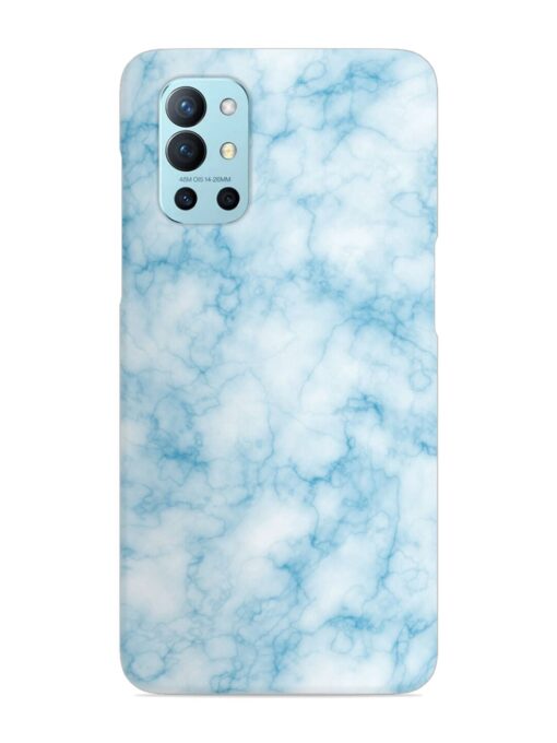 Blue White Natural Marble Snap Case for Oneplus 9R (5G) Zapvi