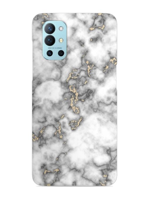 Gray And Gold Marble Snap Case for Oneplus 9R (5G) Zapvi