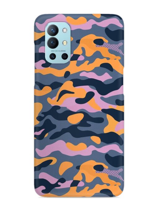 Camouflage Army Military English Orange Art Snap Case for Oneplus 9R (5G) Zapvi