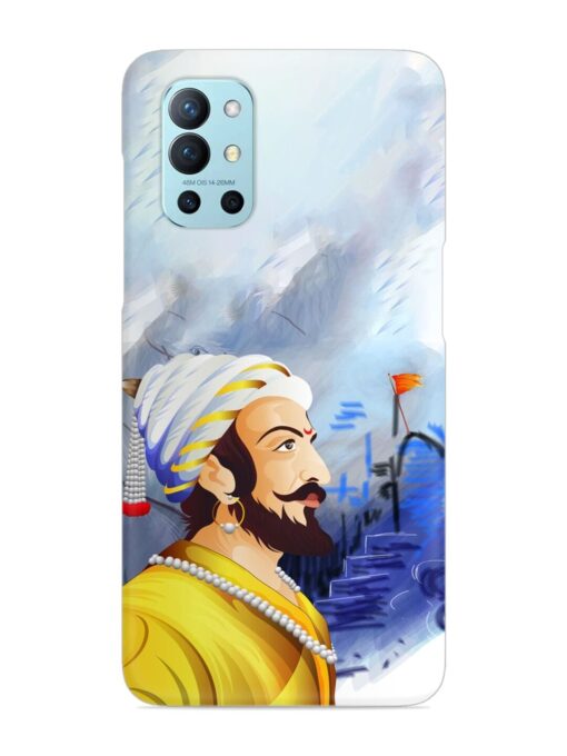 Shivaji Maharaj Color Paint Art Snap Case for Oneplus 9R (5G) Zapvi