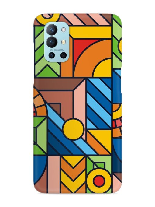 Colorful Geometric Snap Case for Oneplus 9R (5G) Zapvi