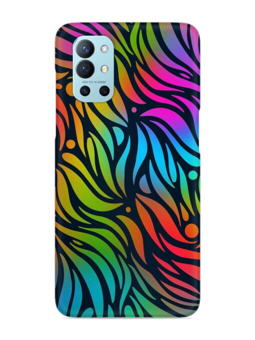 Abstract Leaf Design Snap Case for Oneplus 9R (5G) Zapvi