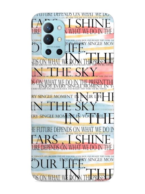 Seamless Slogans Pattern Snap Case for Oneplus 9R (5G) Zapvi