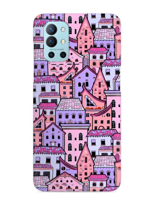 Seamless Pattern Houses Snap Case for Oneplus 9R (5G) Zapvi