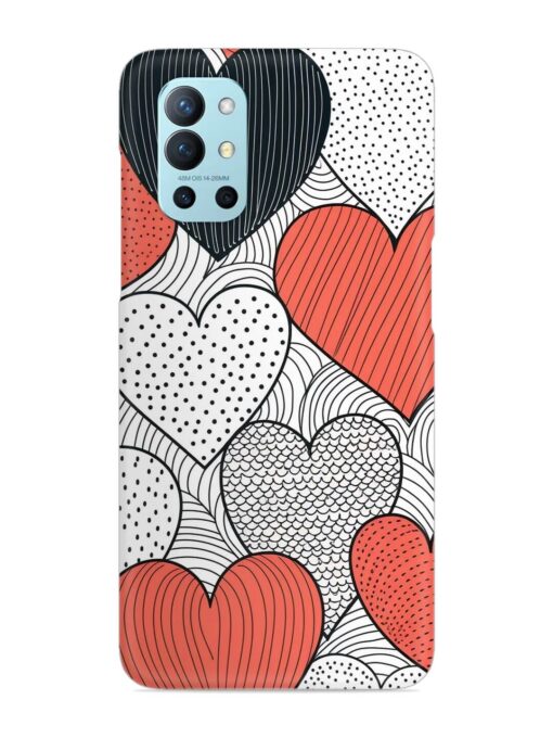 Girly Heart Seamless Snap Case for Oneplus 9R (5G) Zapvi