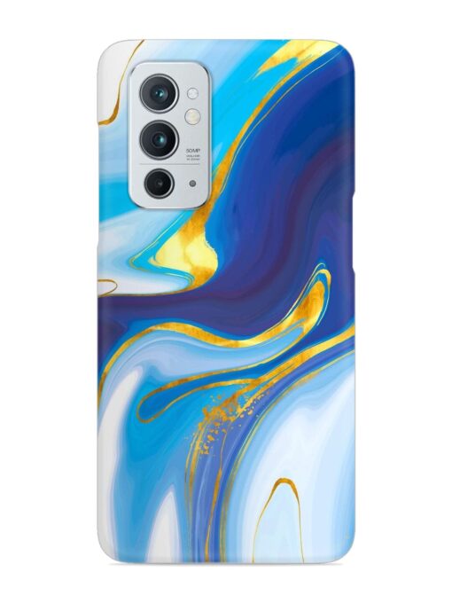 Watercolor Background With Golden Foil Snap Case for Oneplus 9RT (5G) Zapvi