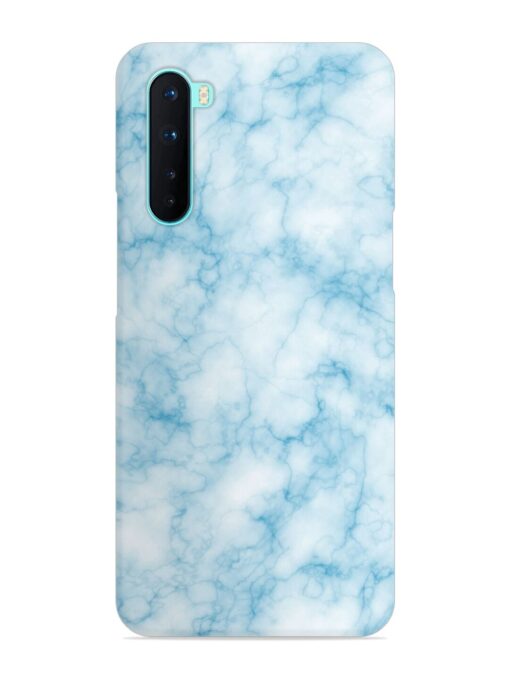 Blue White Natural Marble Snap Case for Oneplus Nord Zapvi