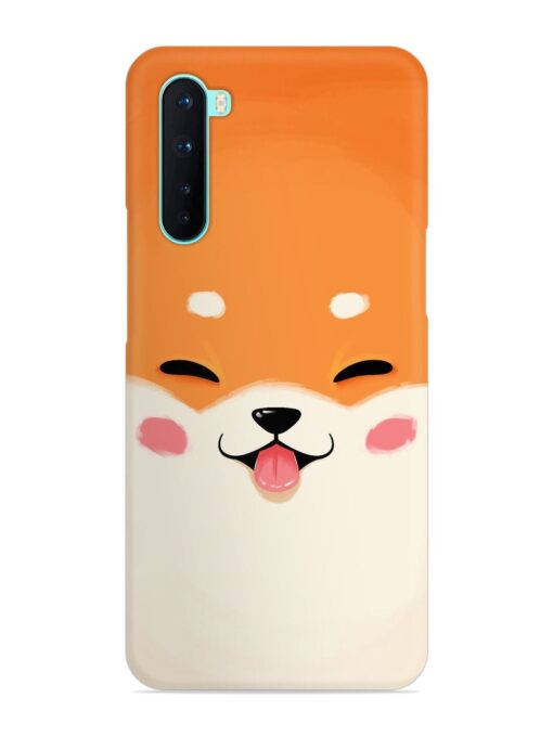 Cute Dog Face Vector Snap Case for Oneplus Nord Zapvi