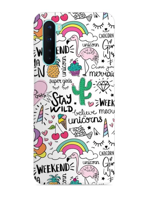 Unicorn Ice Cream Snap Case for Oneplus Nord Zapvi