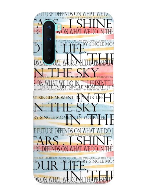 Seamless Slogans Pattern Snap Case for Oneplus Nord Zapvi