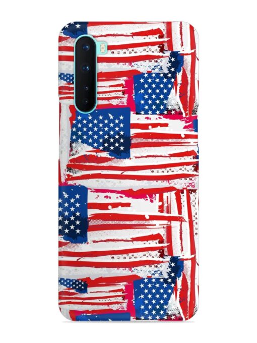 Usa Flag Seamless Snap Case for Oneplus Nord Zapvi