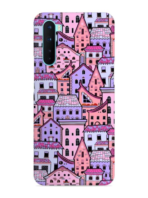 Seamless Pattern Houses Snap Case for Oneplus Nord Zapvi