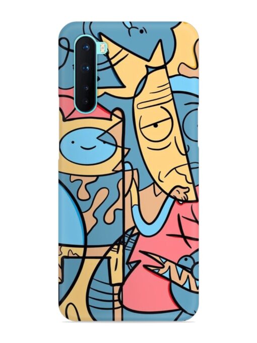 Silly Face Doodle Snap Case for Oneplus Nord Zapvi