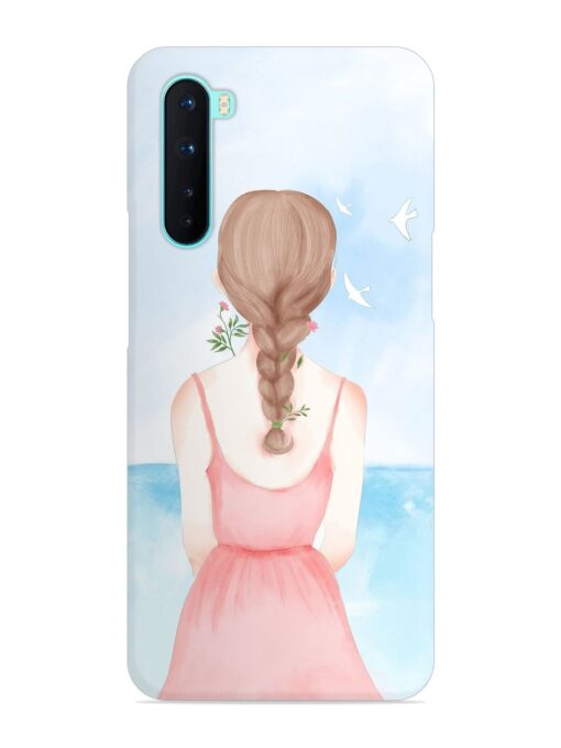 Watercolor Girl Vector Snap Case for Oneplus Nord Zapvi